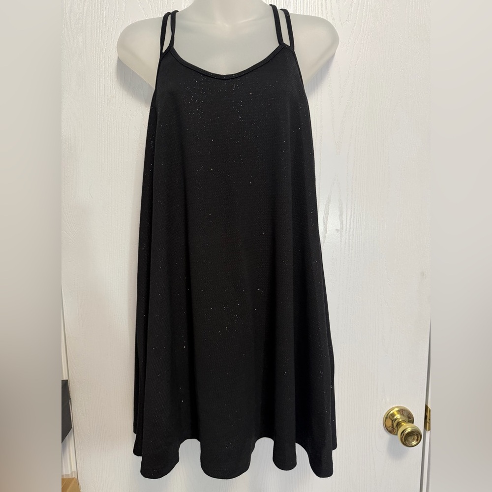 Black Sparkly Strappy mini dress
